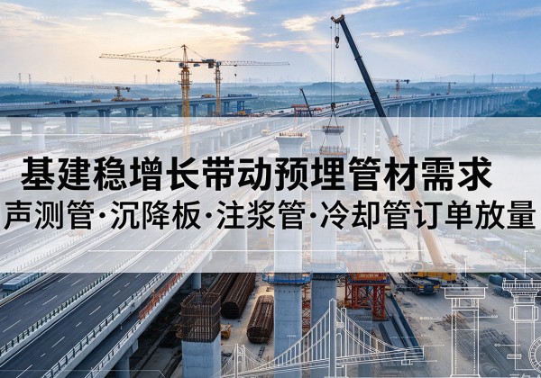 罗平基建稳增长带动预埋监测管材需求，声测管、沉降板、注浆管订单持续放量